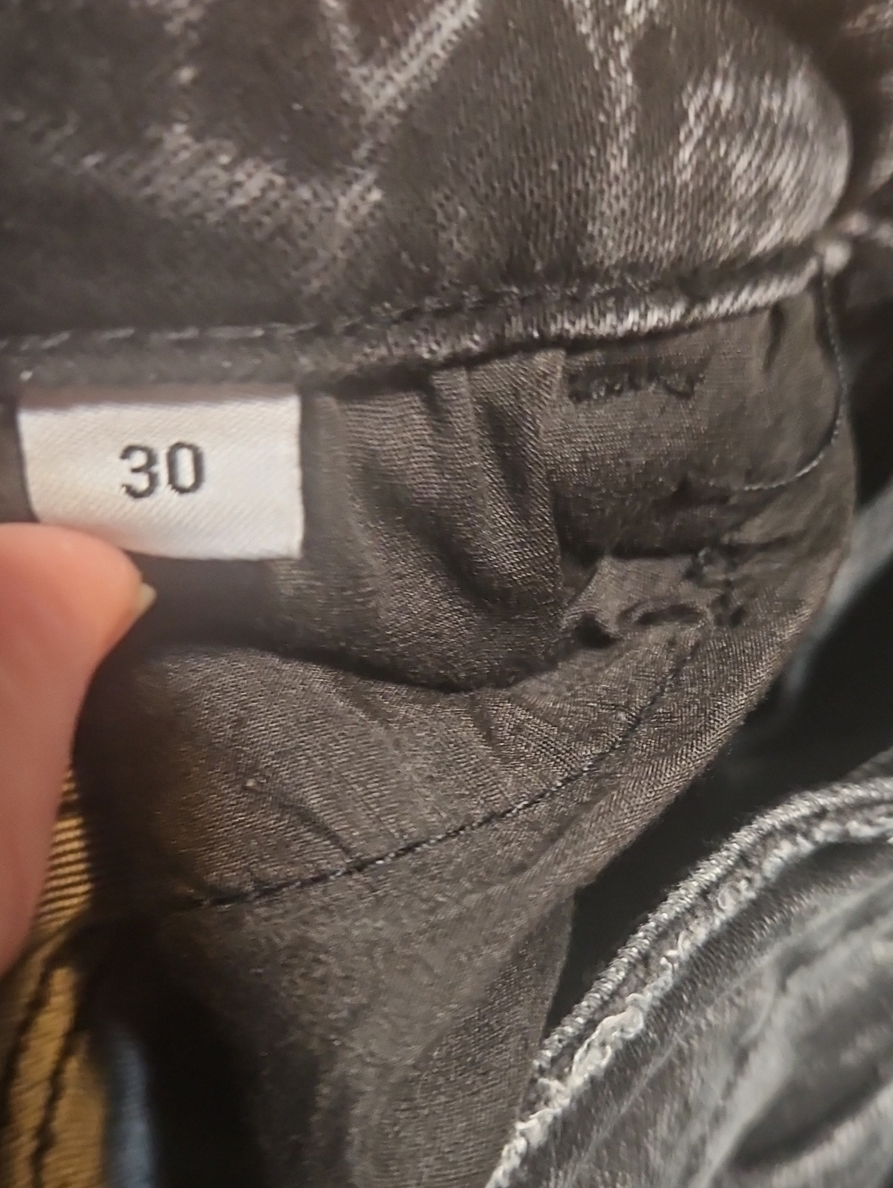 Vervet High-Rise Acid Washed Black Flare Distressed Jeans - Picture 11 of 11
